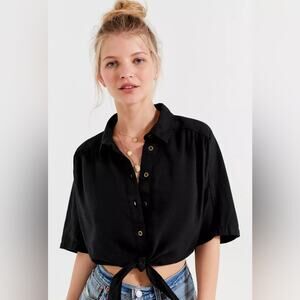 BDG Jena Tie-Front Blouse Sz S/P